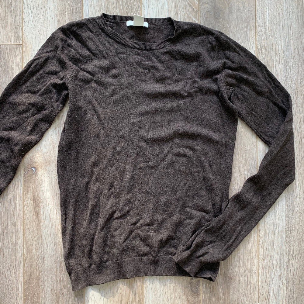 Brown Basic Crew Neck Sweater - Size XS but fits S - Gently Used